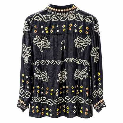 Bohemian Style Patterned Blouse